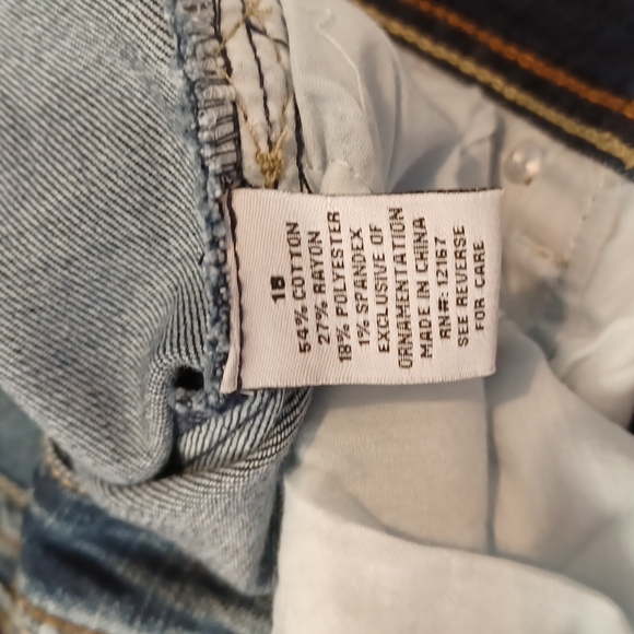 Thread Market Dark Wash Denim Jeans Wide Leg FLARE 18 - Picture 7 of 9